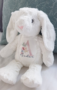 Personalised white bunny rabbit gift - Luvi Shell