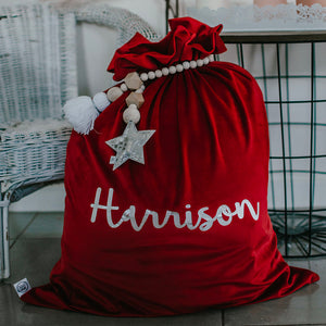 Velvet Santa Sacks - Luvi Shell