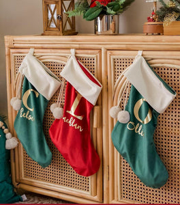 Velvet Christmas Stockings - Luvi Shell